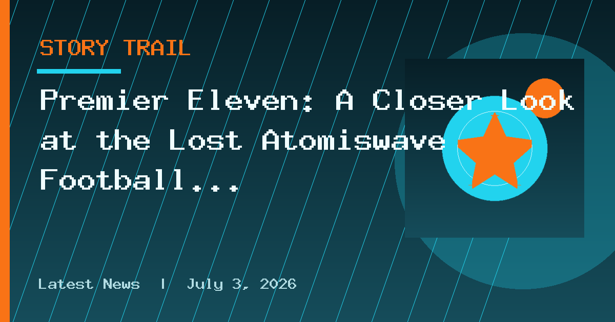 Premier Eleven: A Closer Look at the Lost Atomiswave Football Game