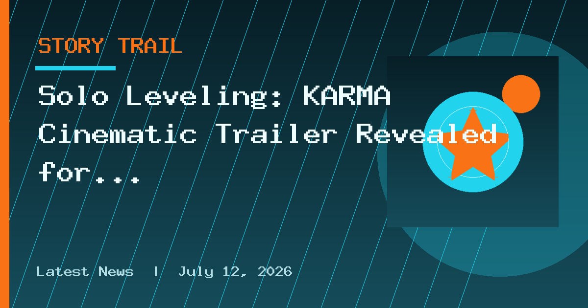 Solo Leveling: KARMA Cinematic Trailer Revealed for Tokyo Game Show 2026