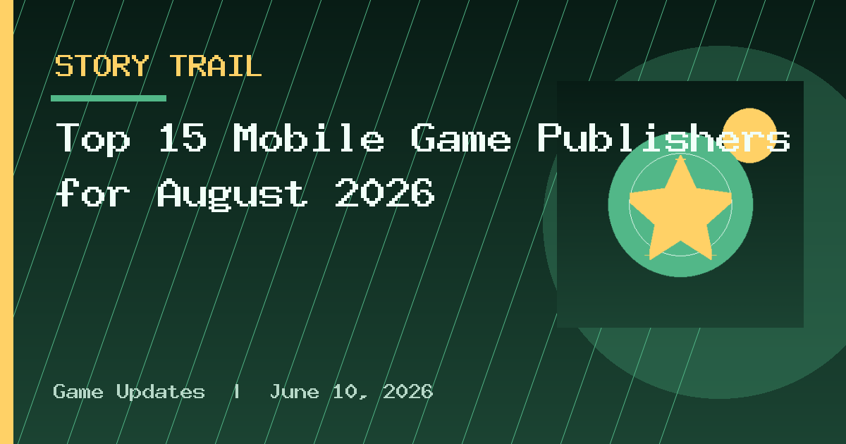 Top 15 Mobile Game Publishers for August 2026